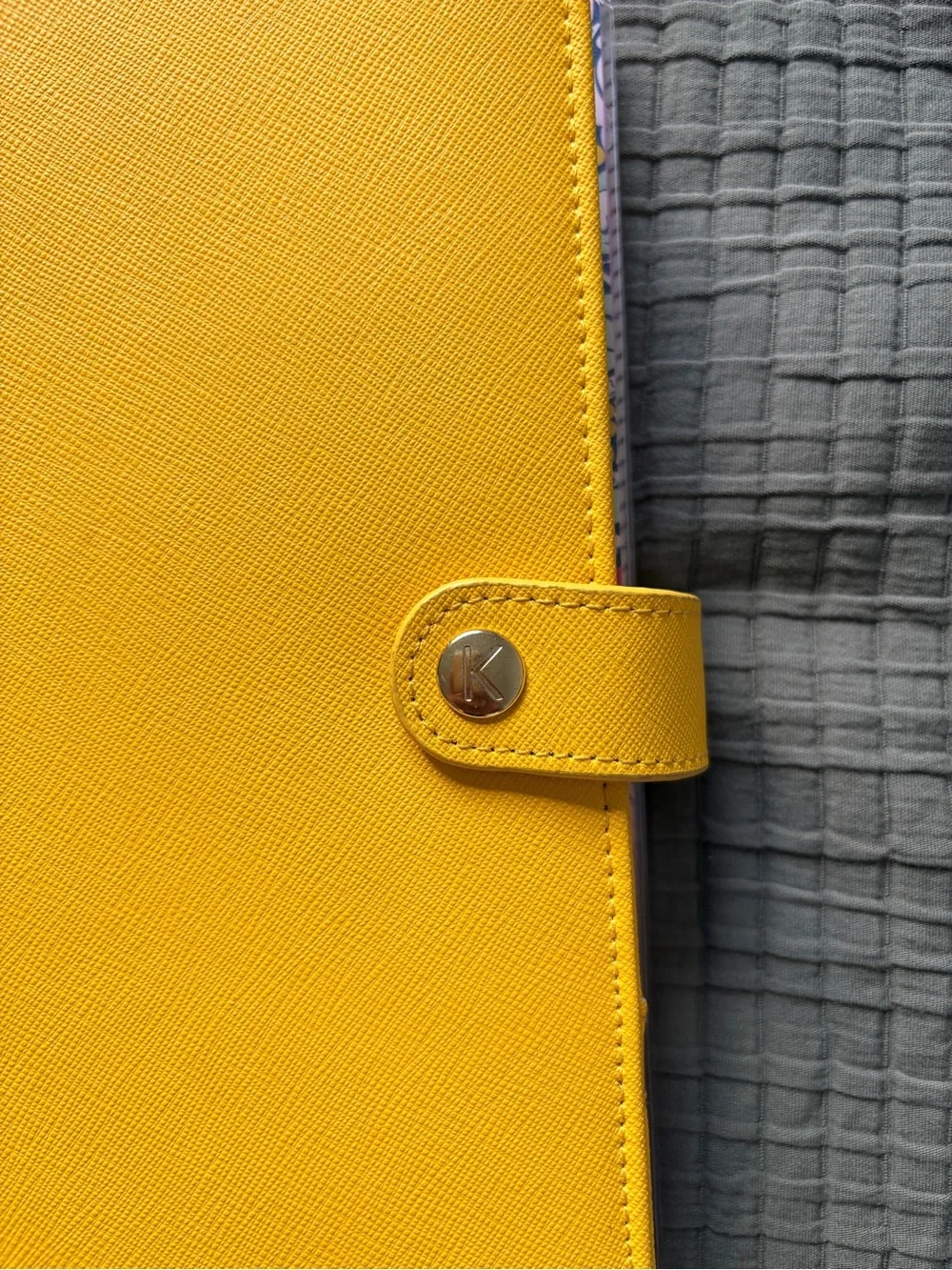 kikki.K Bright Yellow Planner Folio with Snap Tab